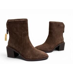 Vince Camuto Kortimy Root Beer Suede Booties Women’s 7.5 NIB